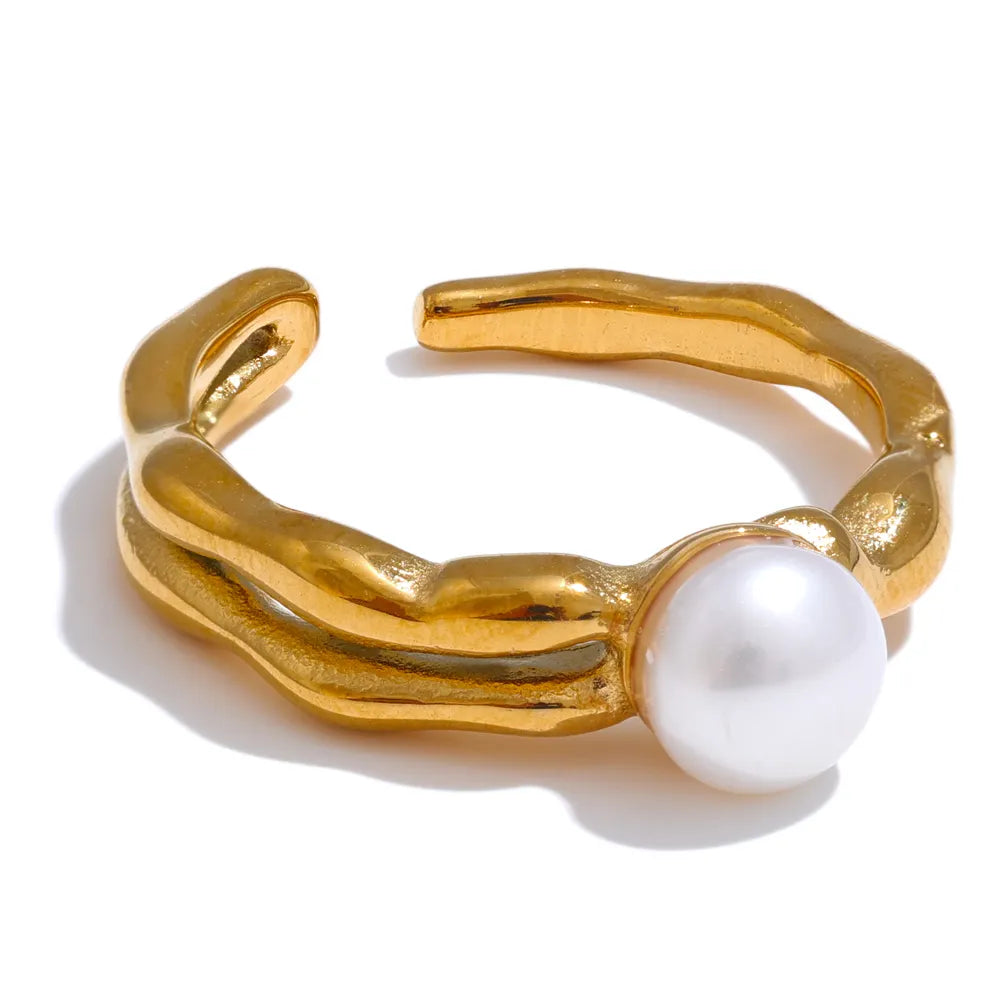 Asymmetric Pearl Ring