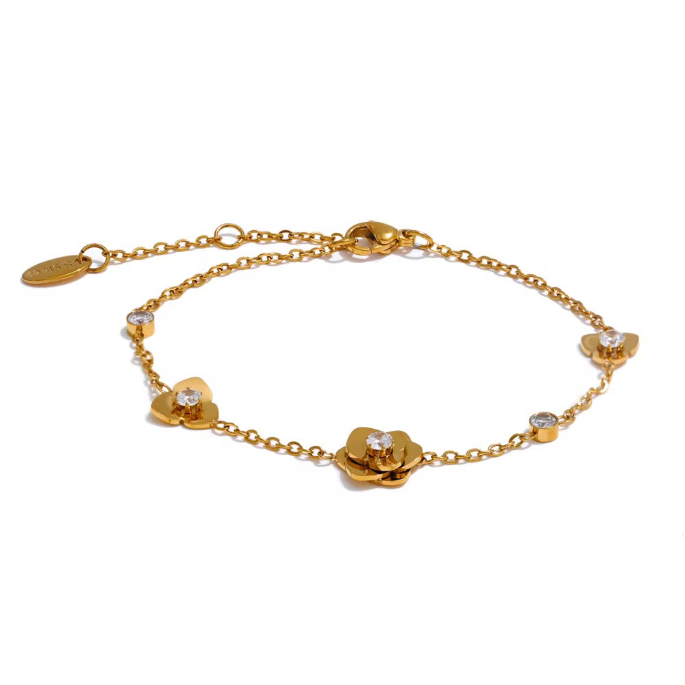 Floral Stone Bracelet