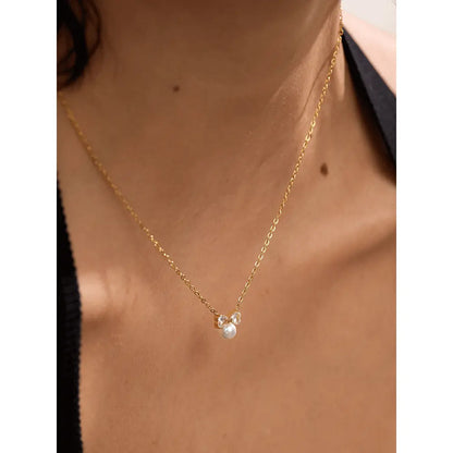 Pearl Bow Necklace