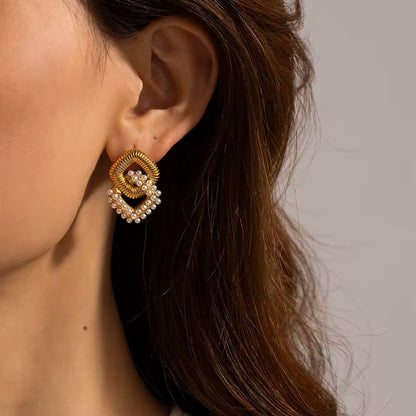 Thread Pearl Earrings