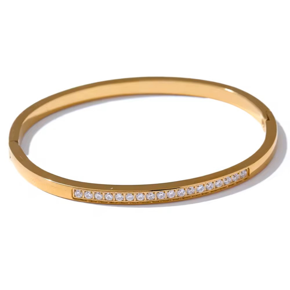 Inlaid Shiny Bangle