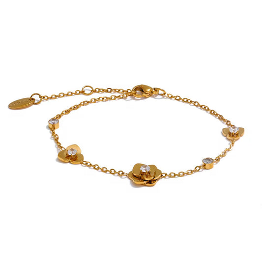 Floral Stone Bracelet